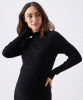 RIPE Nella Rib Nursing Knit Dress (Black) from Tiffany Rose