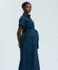 PIETRO BRUNELLI Asia Cotton Maternity Shirt Dress (Dark Blue) from Tiffany Rose