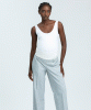 PIETRO BRUNELLI Boris Wide Leg Maternity Trousers (Grey Melange) from Tiffany Rose