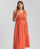 PIETRO BRUNELLI St Tropez Cotton V-Neck Maternity Dress (Greek Clay) from Tiffany Rose