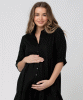 Adel Linen Maternity and Nursing Dress (Black) by Tiffany Rose