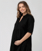 Adel Linen Maternity and Nursing Dress (Black) by Tiffany Rose