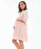 Adel Linen Maternity and Nursing Dress (Soft Pink) by Tiffany Rose