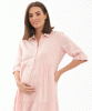 Adel Linen Maternity and Nursing Dress (Soft Pink) by Tiffany Rose