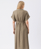 RIPE Amy Linen Nursing Shirt Dress (Olive) from Tiffany Rose