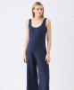 RIPE Bobby Rib Maternity Jumpsuit (Navy) from Tiffany Rose