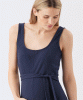 RIPE Bobby Rib Maternity Jumpsuit (Navy) from Tiffany Rose