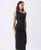 Cora Off-Shoulder Dress (Black) by Tiffany Rose