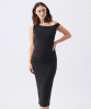 Cora Off-Shoulder Dress (Black) by Tiffany Rose