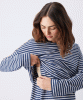 Claudette Nursing Top (Ink/White) by Tiffany Rose