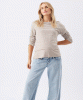 Claudette Nursing Top (Taupe/White) by Tiffany Rose