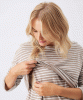 Claudette Nursing Top (Taupe/White) by Tiffany Rose