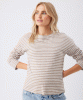Claudette Nursing Top (Taupe/White) by Tiffany Rose