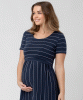 Crop Top Nursing Dress (Indigo White) by Tiffany Rose