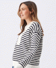 RIPE Fable Nursing Knit (White/Midnight) from Tiffany Rose