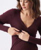 RIPE Heidi Nursing Knit Dress (Burgundy) from Tiffany Rose