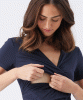 RIPE Luxe Knit Embrace Nursing Tee (Navy) from Tiffany Rose