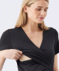 RIPE Luxe Knit Embrace Nursing Tee (Black) from Tiffany Rose