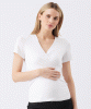 RIPE Luxe Knit Embrace Nursing Tee (White) from Tiffany Rose