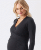 Luxe Knit Embrace Nursing Top (Black) by Tiffany Rose