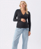 Luxe Knit Embrace Nursing Top (Black) by Tiffany Rose