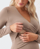 Luxe Knit Embrace Nursing Top (Mocha) by Tiffany Rose