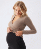 Luxe Knit Embrace Nursing Top (Mocha) by Tiffany Rose