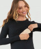 RIPE Luxe Knit Nursing Top (Black) from Tiffany Rose