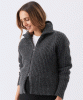 RIPE Layla Zip Through Knit (Dark Charcoal) from Tiffany Rose