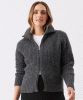 RIPE Layla Zip Through Knit (Dark Charcoal) from Tiffany Rose