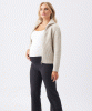 Layla Zip Through Knit (Oat Marle) by Tiffany Rose