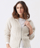 Layla Zip Through Knit (Oat Marle) by Tiffany Rose