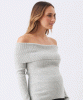 RIPE Maisy Off Shoulder Knit (Silver Marle) from Tiffany Rose