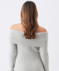 RIPE Maisy Off Shoulder Knit (Silver Marle) from Tiffany Rose