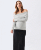 RIPE Maisy Off Shoulder Knit (Silver Marle) from Tiffany Rose