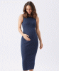 RIPE Noa Rib Knit Nursing Dress (Indigo/Navy) from Tiffany Rose