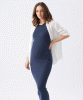 RIPE Noa Rib Knit Nursing Dress (Indigo/Navy) from Tiffany Rose