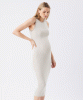 RIPE Noa Rib Knit Nursing Dress (Natural/Taupe) from Tiffany Rose