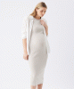 RIPE Noa Rib Knit Nursing Dress (Natural/Taupe) from Tiffany Rose