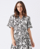 RIPE Nahla Linen Dress (Black/White) from Tiffany Rose