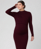 Nella Rib Nursing Knit Dress (Maroon) by Tiffany Rose