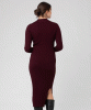 Nella Rib Nursing Knit Dress (Maroon) by Tiffany Rose