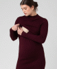 Nella Rib Nursing Knit Dress (Maroon) by Tiffany Rose