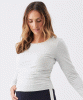 RIPE Organic Cotton Ruched Top (Silver Marle) from Tiffany Rose