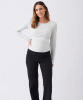 RIPE Organic Cotton Ruched Top (Silver Marle) from Tiffany Rose