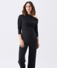 Off-Shoulder Rib Top (Black) by Tiffany Rose