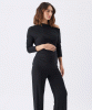Off-Shoulder Rib Top (Black) by Tiffany Rose