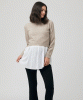 Umstands- und Strickpullover Sandy Zwei in Einem (Latte) by Tiffany Rose