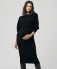 Sloane Knit Maternity Dress (Black) by Tiffany Rose