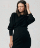 Sloane Knit Maternity Dress (Black) by Tiffany Rose